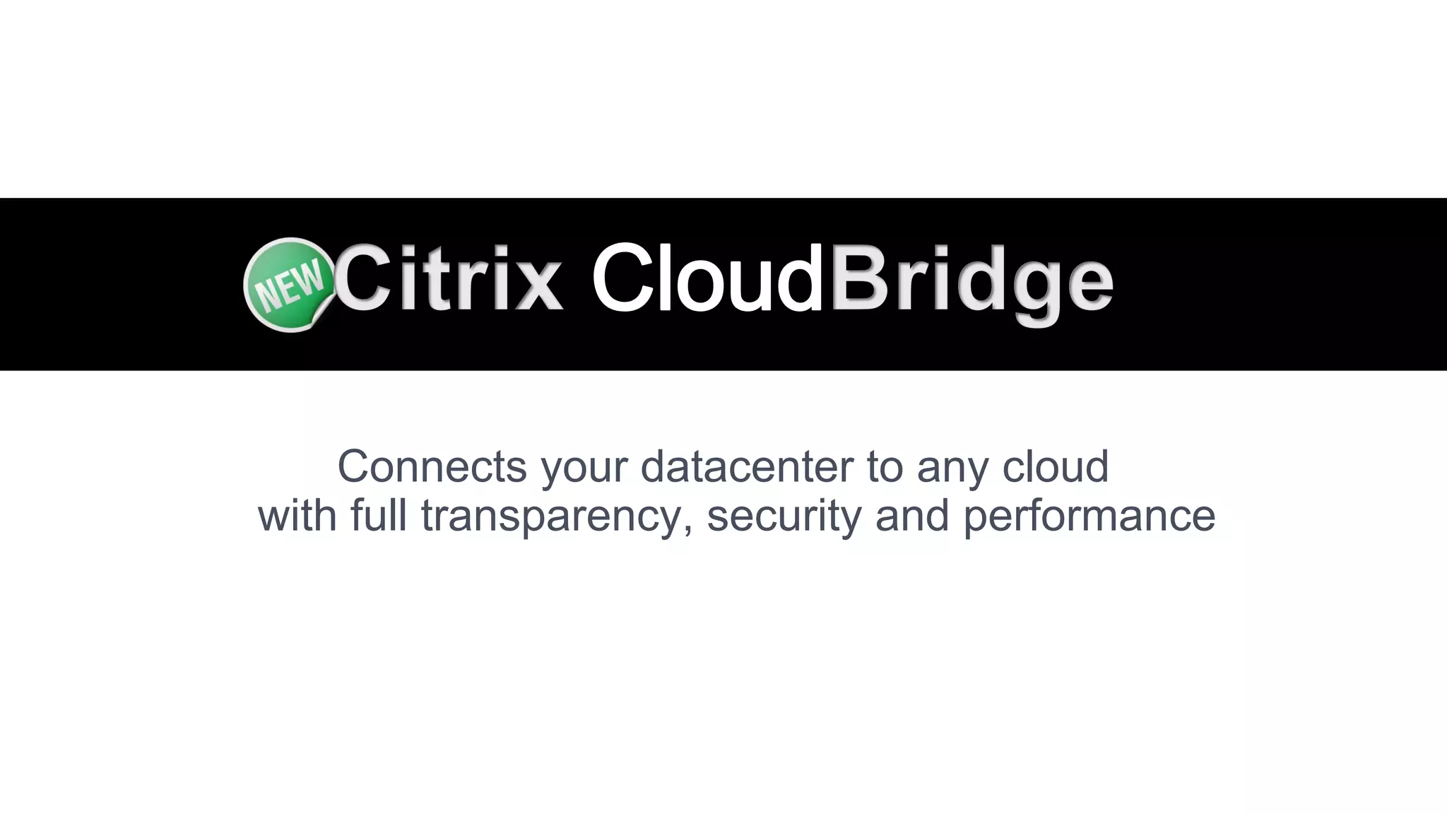 Connects your datacenter to any cloud
with full transparency, security and performance
 