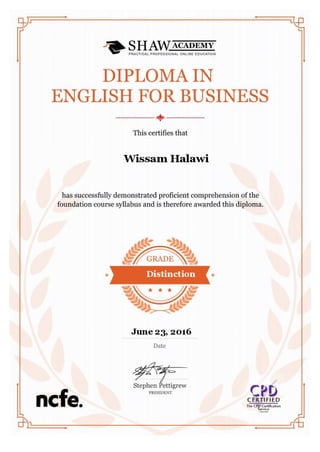 English for Business Cetificate