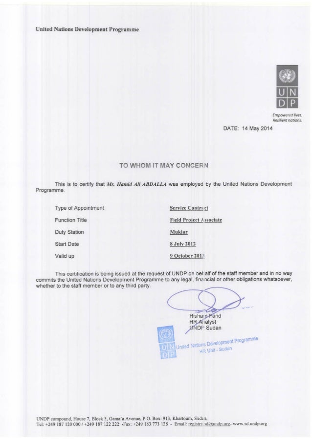 Work Experience Certificate 1