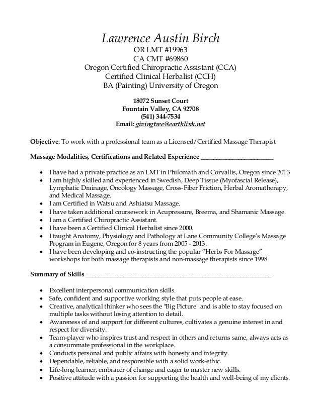 Birch Lmt Resume 2016