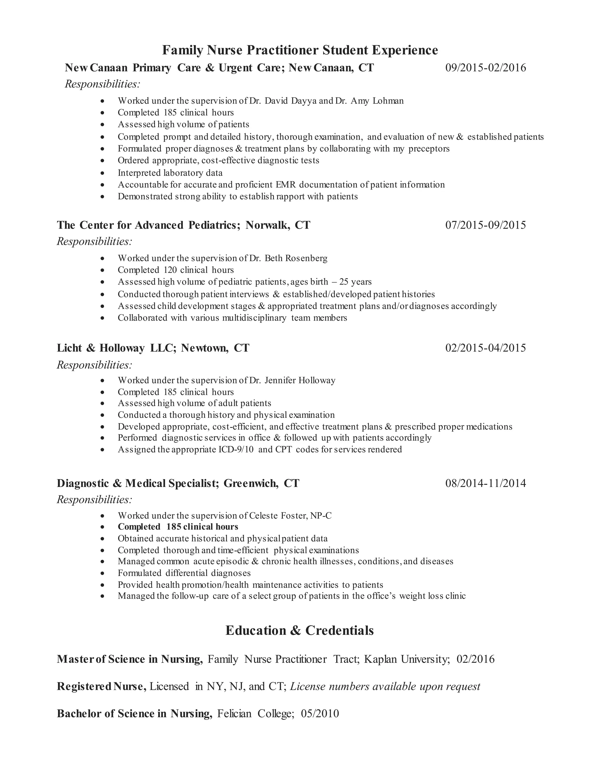 dina monroe FNP resume | DOCX