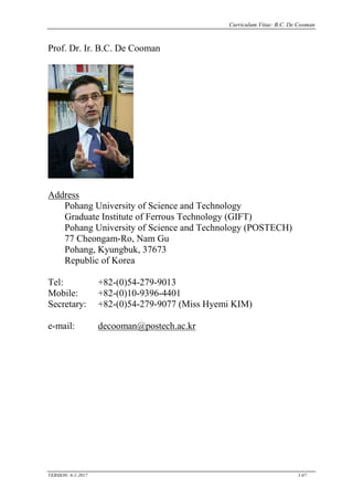 Prof Cooman BCDeCooman_Curriculum Vitae_DECEMBER 2016 | PDF