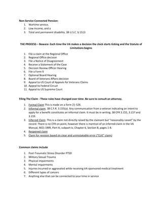 Veterans Disability Overview | PDF