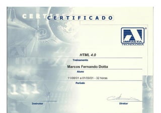 HTML4 (Impacta Certificate)