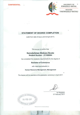 letter of degree completion0001 | PDF
