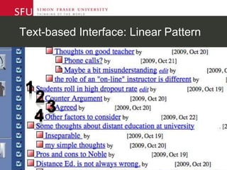 Text-based Interface: Linear Pattern
 