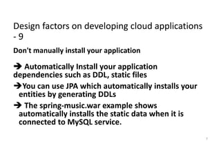 9 design factors for cloud applications