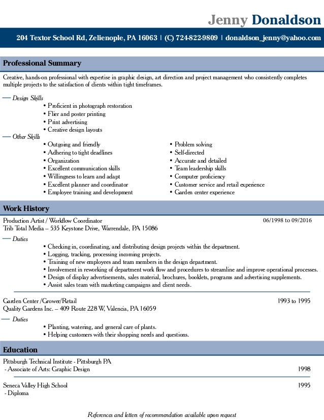 Jenny Donaldson Resume