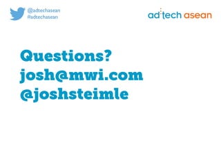 asean
Questions?
josh@mwi.com
@joshsteimle
 