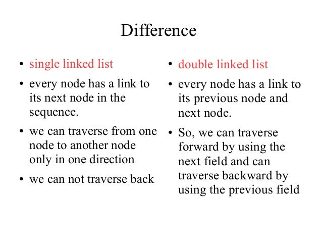double linked list