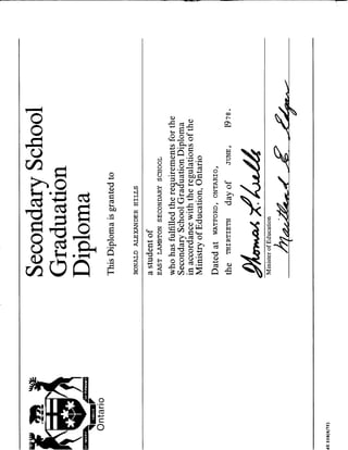 High School & College Certficates