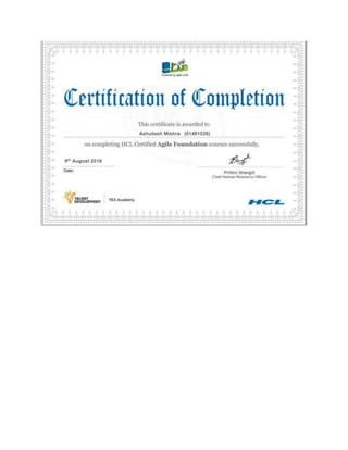 agile foundation certificate