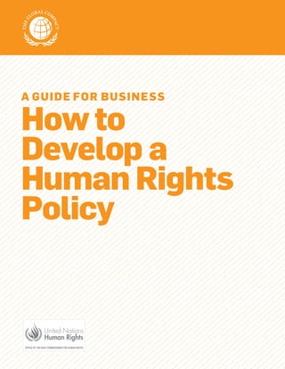 DevelopHumanRightsPolicy_ON BUSINESS AND HUMAN RIGHTS. | PDF