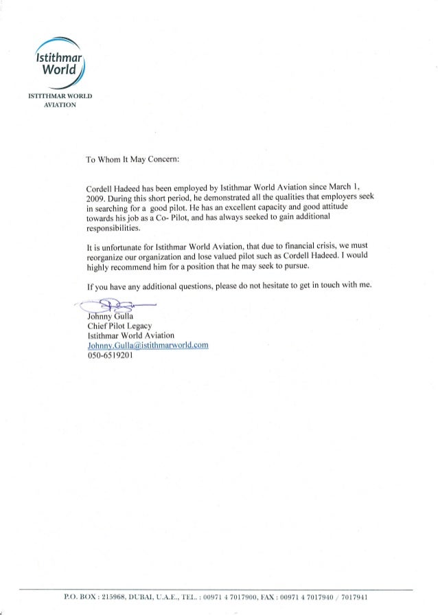 Letters of Recommendation