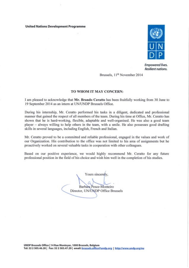 best cover letter for undp