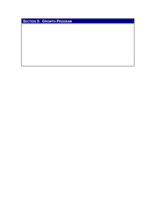 SECTION 9: GROWTH PROGRAM
 