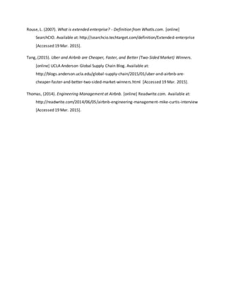 Application of Enterprise Theory to Airbnb | DOCX