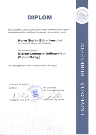 Urkunde Diplom