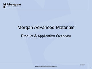 www.morganadvancedmaterials.com
01/06/2016
1
Morgan Advanced Materials
Product & Application Overview
 