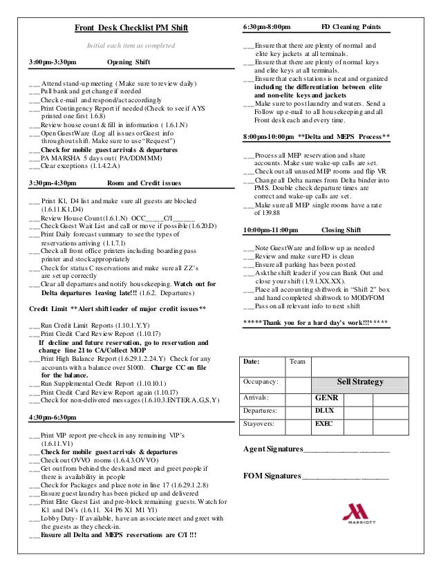 Fd Pm Checklist 070415