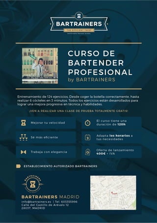 Bartrainers Madrid - Curso de Bartender Profesional