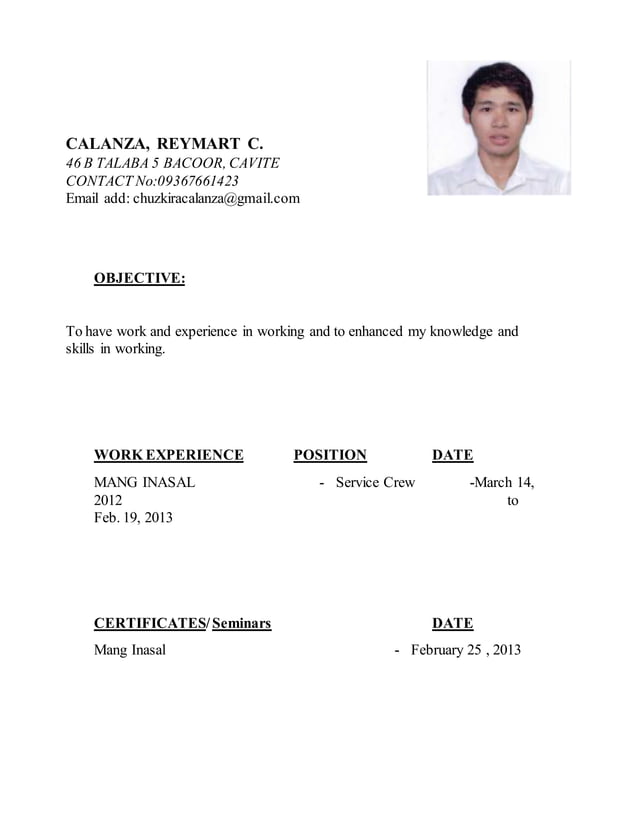 Reymart Calanza Oct 2015 resume PDF reymart-calanza-oct-2015-resume-pdf