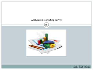 - Mantej Singh Dhanjal
Analysis on Marketing Survey
 