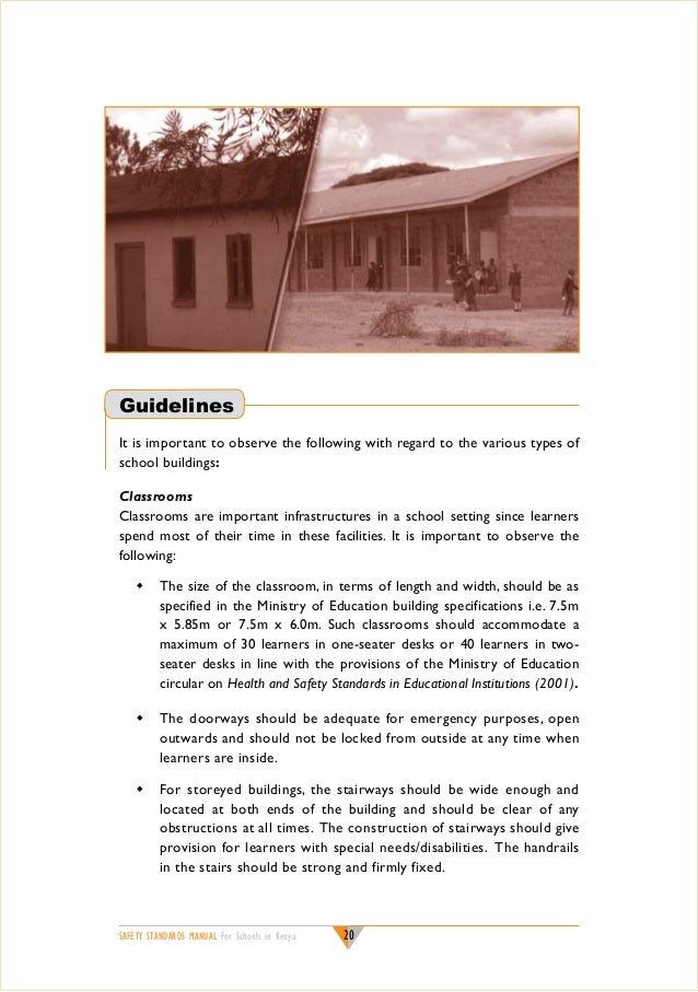 SAFETY STANDARDS FOR KENYA SCHOOLS