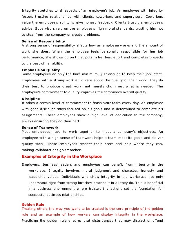 7 elements of a strong work ethic good work ethic examples