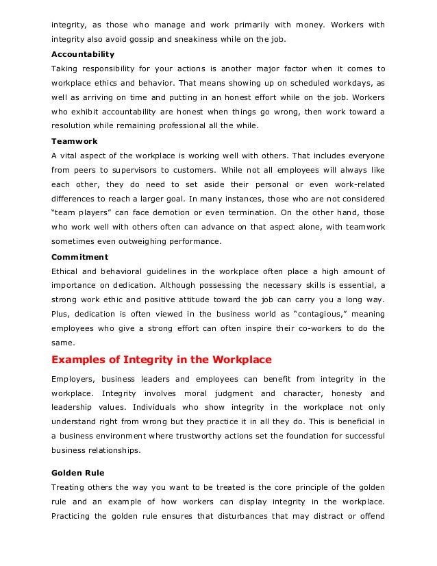 7 elements of a strong work ethic good work ethic examples