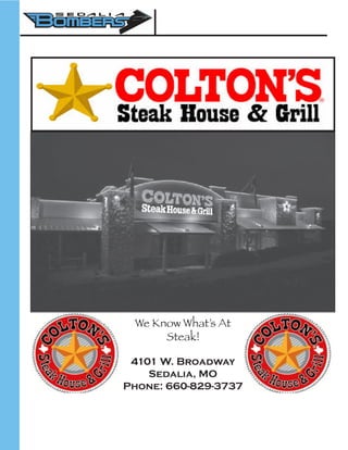 We Know What’s At
Steak!
4101 W. Broadway
Sedalia, MO
Phone: 660-829-3737
 