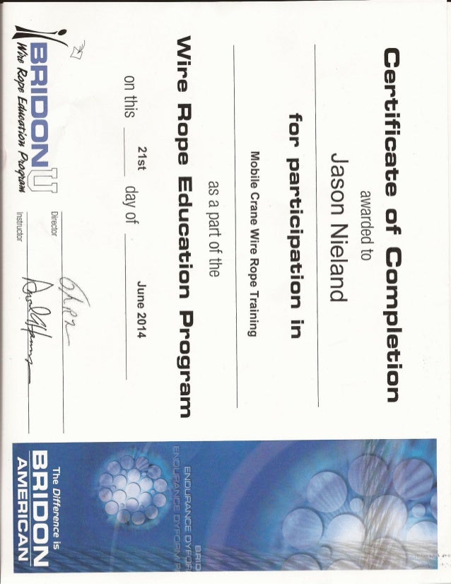 wire rope cert