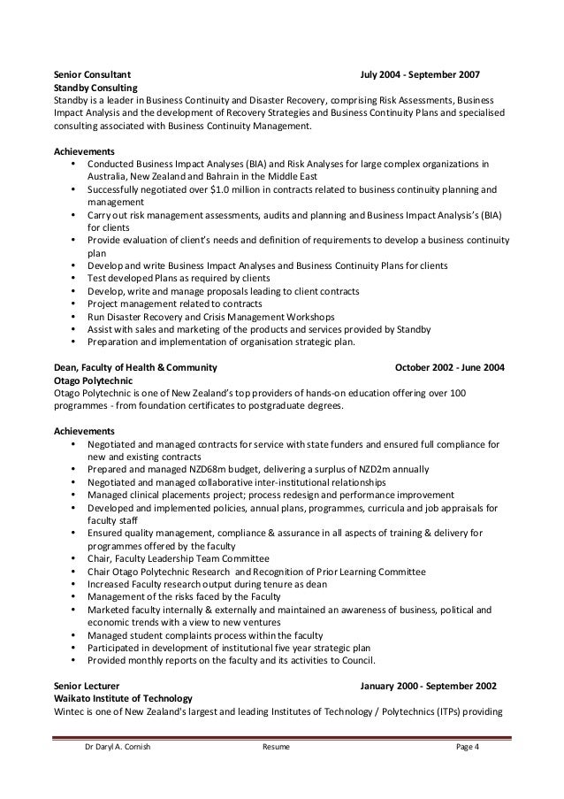 business continuity resumes