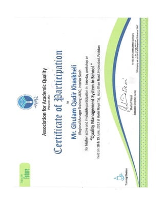 AFAQ _Certificate of participation QUALITY MS