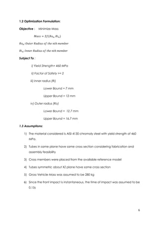 SAE BAJA Frame Structural optimization | PDF