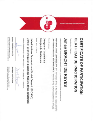 GIMUN certificate