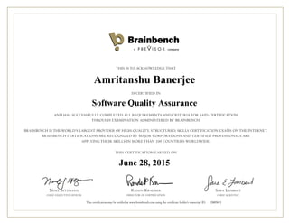 Amritanshu Banerjee
Software Quality Assurance
June 28, 2015
12685613
 