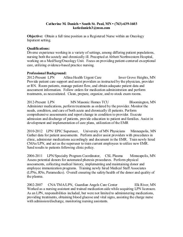 Catherine Daniels Resume 2015