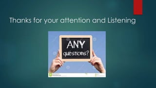 Thanks for your attention and Listening
 