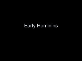 Early Hominins
 