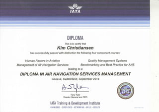 IATA Diploma - Kim Christiansen
