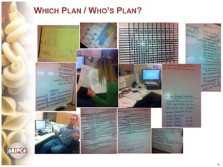 *
WHICH PLAN / WHO’S PLAN?
 
