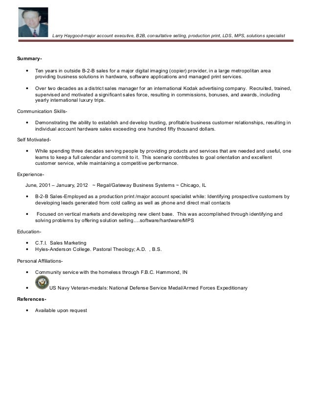 print sales resume