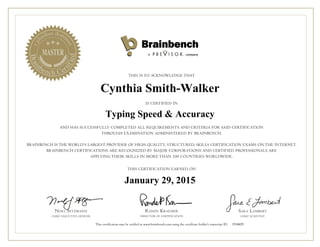 Cynthia Smith-Walker
Typing Speed & Accuracy
January 29, 2015
3534629
 