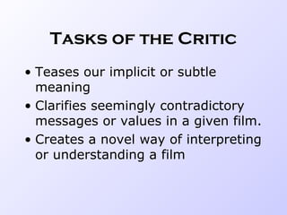 EPE 222 Film genre & Criticism | PPT