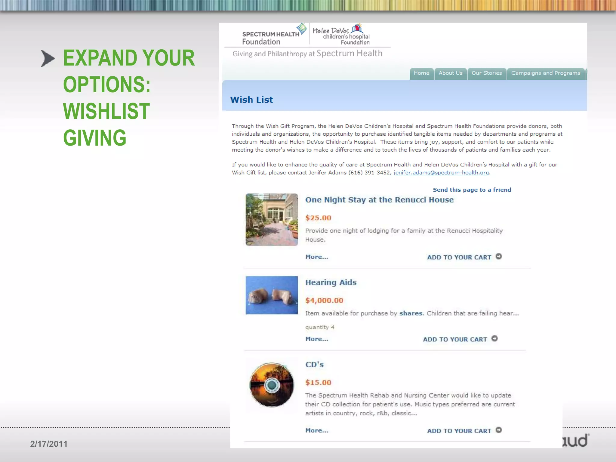 Its all about conversion10,000 Website Visitors50%5,000 View 2nd Page20%1,000 Hit ‘Donate’20%200 Give