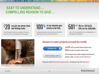 Interactive giving options