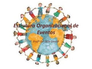 Estrutura Organizacional de
Eventos
Profª Drª Rita Giraldi

 