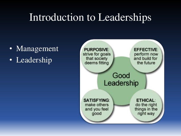 management and leadership presentation
