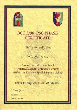DISC DSSS BCC 3-00 PSCP